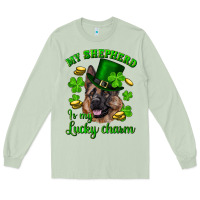 Matcha st.patrick's day my shepherd is my lucky charm Long Sleeve Tee - RanaPortraitStore