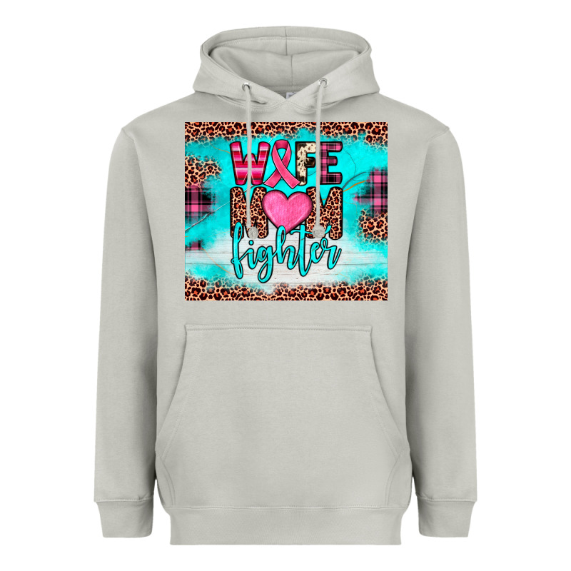 Wife Mom Fighter Tumbler Heavyweight Hoodie by JahusDesignShop | Teevron