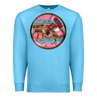 Ocean Blue nurse round earrings Premium Sweatshirt - BundleAndBundleShop