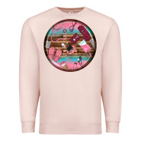Pale Pink nurse round earrings Premium Sweatshirt - BundleAndBundleShop