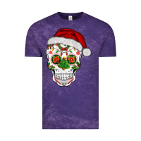 Cloud Purple sugar skull  christmas Vintage Tee - BarkalooDesign