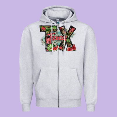 Texas Zipper Hoodie Designed By Sublimationcraftshop