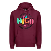 Burgundy nicu where little things matter Premium Hoodie - MaliasSmallBusiness