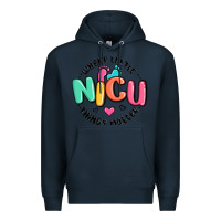 Navy nicu where little things matter Premium Hoodie - MaliasSmallBusiness