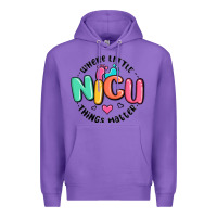 Purple nicu where little things matter Premium Hoodie - MaliasSmallBusiness