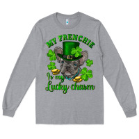 Heather Grey st.patrick's day my french bulldog is my lucky charm Long Sleeve Tee - RanaPortraitStore