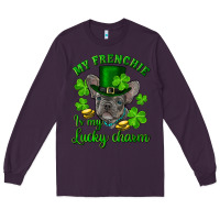 Plum st.patrick's day my french bulldog is my lucky charm Long Sleeve Tee - RanaPortraitStore