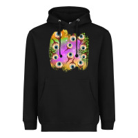Black eyes leopard halloween patch Heavyweight Hoodie - BundleAndBundleShop