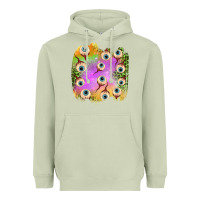 Matcha eyes leopard halloween patch Heavyweight Hoodie - BundleAndBundleShop