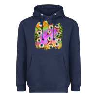Navy eyes leopard halloween patch Heavyweight Hoodie - BundleAndBundleShop