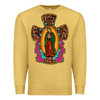Antique Gold our lady of guadalupe cross Premium Sweatshirt - JahusDesignShop