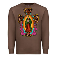 Chestnut our lady of guadalupe cross Premium Sweatshirt - JahusDesignShop