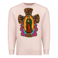 Pale Pink our lady of guadalupe cross Premium Sweatshirt - JahusDesignShop
