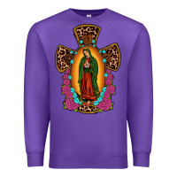Purple our lady of guadalupe cross Premium Sweatshirt - JahusDesignShop
