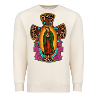 Sandshell our lady of guadalupe cross Premium Sweatshirt - JahusDesignShop