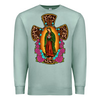 Seafoam our lady of guadalupe cross Premium Sweatshirt - JahusDesignShop