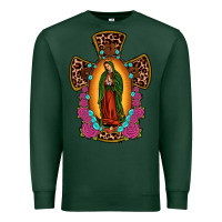Sports Green our lady of guadalupe cross Premium Sweatshirt - JahusDesignShop