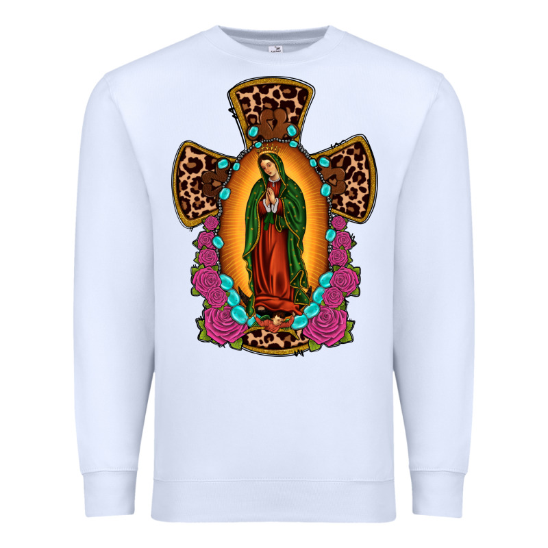 Our Lady Of Guadalupe Cross Premium Sweatshirt by JahusDesignShop | Teevron