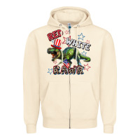 Sandshell Red white rawr 4th of July Zipper Hoodie - CowGirlArtShop