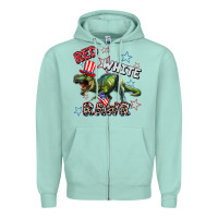 Seafoam Red white rawr 4th of July Zipper Hoodie - CowGirlArtShop