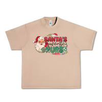 Burro Santa's Favorite Nurse Urban Heavy Tee - MaliasSmallBusiness