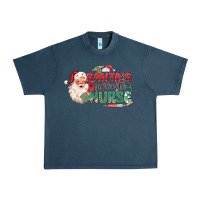 Midnight Navy Santa's Favorite Nurse Urban Heavy Tee - MaliasSmallBusiness