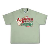 Oil Green Santa's Favorite Nurse Urban Heavy Tee - MaliasSmallBusiness