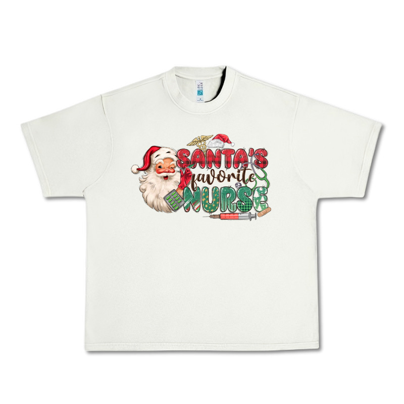 Santa's Favorite Nurse Urban Heavy Tee by MaliasSmallBusiness | Teevron