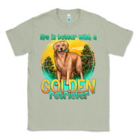 Matcha life is better with a golden retriever Classic Tee - texasbilliewilder