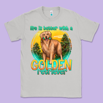 Life Is Better With A Golden Retriever Classic Tee Designed By Texasbilliewilder
