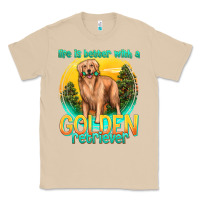 Mushroom life is better with a golden retriever Classic Tee - texasbilliewilder
