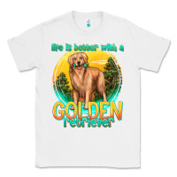 White life is better with a golden retriever Classic Tee - texasbilliewilder