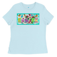 Baby Blue easter cross license plate template Ladies Tee - BarkalooDesign