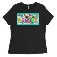 Black easter cross license plate template Ladies Tee - BarkalooDesign