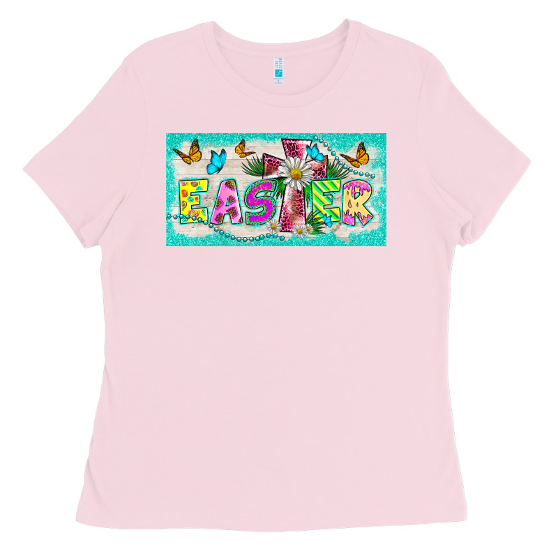 Easter Cross License Plate Template Ladies Tee by BarkalooDesign | Teevron
