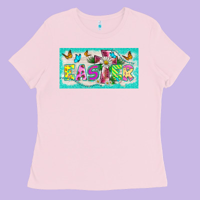 Easter Cross License Plate Template Ladies Tee Designed By Barkaloodesign
