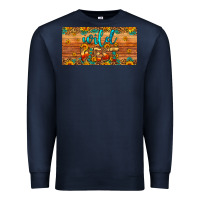 Navy wild west license plate Premium Sweatshirt - Artiststas