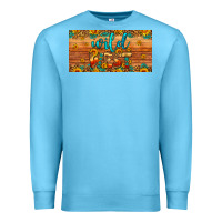 Ocean Blue wild west license plate Premium Sweatshirt - Artiststas
