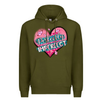 Army Green perfectly imperfect Premium Hoodie - MaliasSmallBusiness