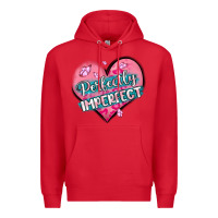 Red perfectly imperfect Premium Hoodie - MaliasSmallBusiness
