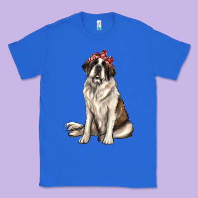 St Bernard With Bandanna Classic Tee Designed By Texasbilliewilder