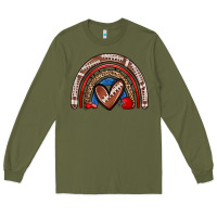 Army Green football rainbow Long Sleeve Tee - Zillion Design Studio
