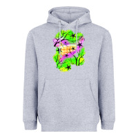 Heather Grey star halloween patch Heavyweight Hoodie - BundleAndBundleShop