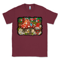 Burgundy welcome ladybug gnome background Classic Tee - BarkalooDesign