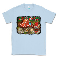 Dusty Blue welcome ladybug gnome background Classic Tee - BarkalooDesign
