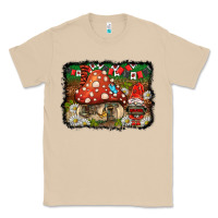 Mushroom welcome ladybug gnome background Classic Tee - BarkalooDesign