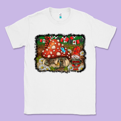 Welcome Ladybug Gnome Background Classic Tee Designed By Barkaloodesign
