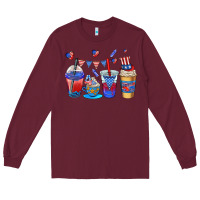 4th Of July Coffee Cups Long Sleeve Tee | Teevron