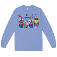 Colony Blue 4th of july coffee cups Long Sleeve Tee - AdoDesignShop