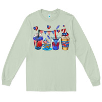 Matcha 4th of july coffee cups Long Sleeve Tee - AdoDesignShop